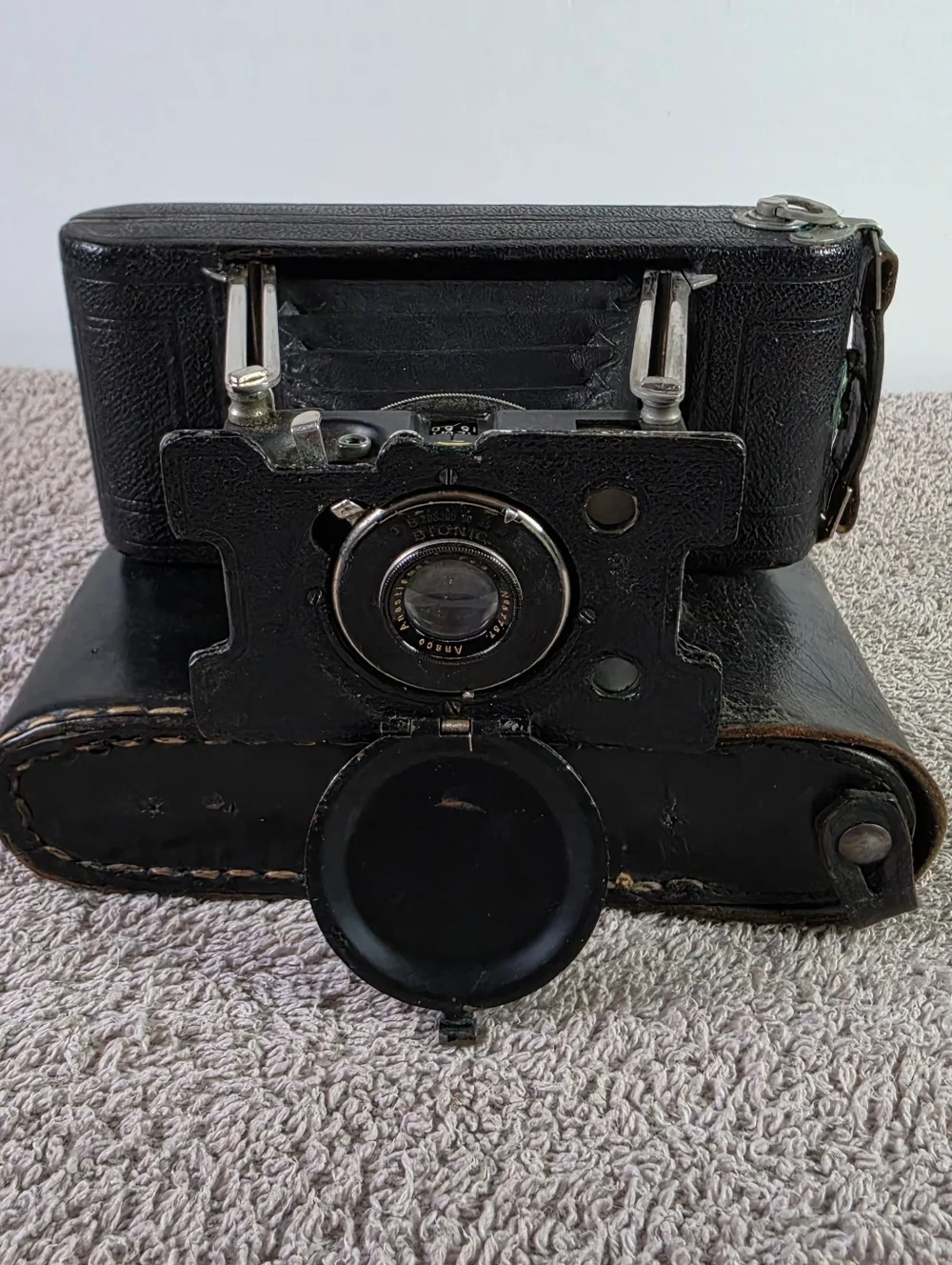 Vintage Ansco V.P. No. 2 Folding Camera in Black - Classic Film Camera
